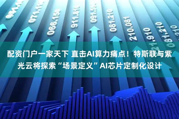 配资门户一家天下 直击AI算力痛点！特斯联与紫光云将探索“场景定义”AI芯片定制化设计